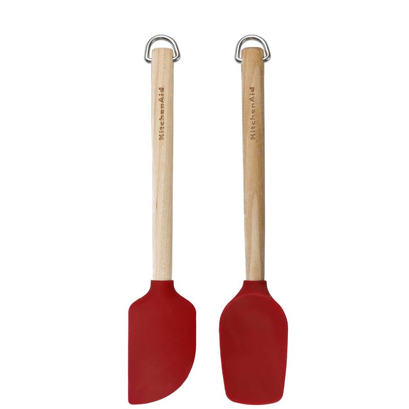 KitchenAid Birchwood Mini Spatulas Set Of Two Empire Red image number 0